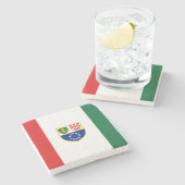 Flagge Bosnien und Herzegowina Steinuntersetzer (Seitenansicht)