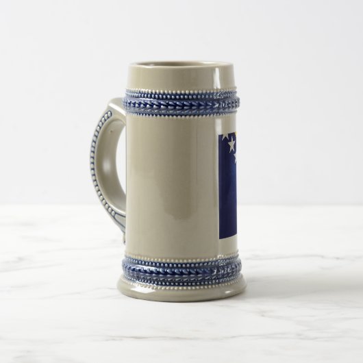 Flagge Bosniens Bierglas (Vorderseite Links)