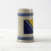 Flagge Bosniens Bierglas (Mittel)