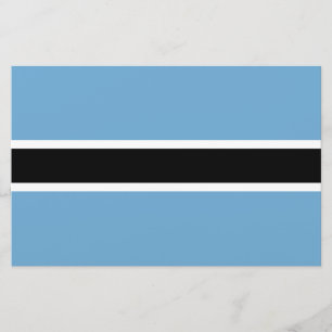Flagge Botswanas (Botswana) Briefpapier