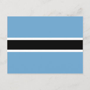 Flagge Botswanas (Botswana) Postkarte