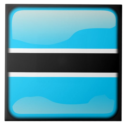 Flagge Botswanas Fliese (Vorderseite)