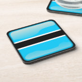 Flagge Botswanas Getränkeuntersetzer (Linke Seite)