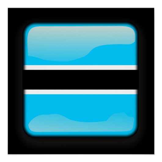 Flagge Botswanas Poster (Vorderseite)