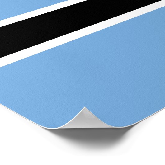 Flagge Botswanas Poster (Ecke)