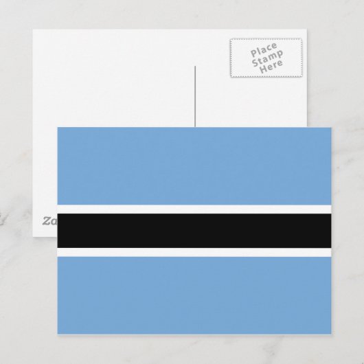 Flagge Botswanas Postkarte (Vorne/Hinten)