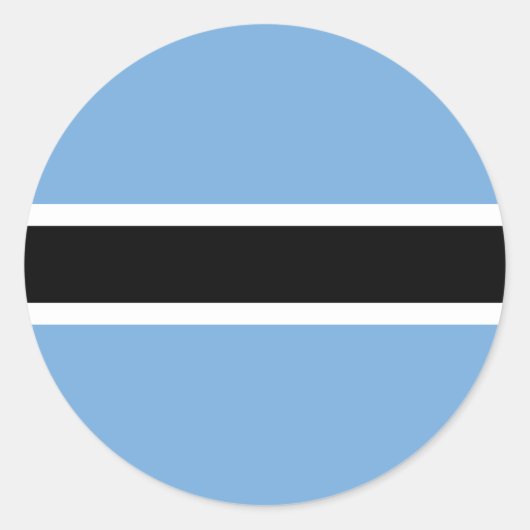 Flagge Botswanas Runder Aufkleber (Vorderseite)