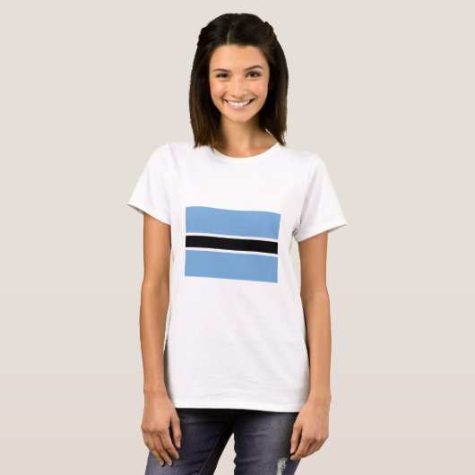 Flagge Botswanas T-Shirt (Vorne ganz)