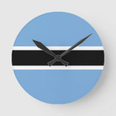 Flagge Botswanas Uhr (Vorderseite)