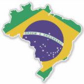 Flagge Brasiliens Aufkleber (Vorderseite)