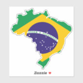 Flagge Brasiliens Aufkleber (Blatt)
