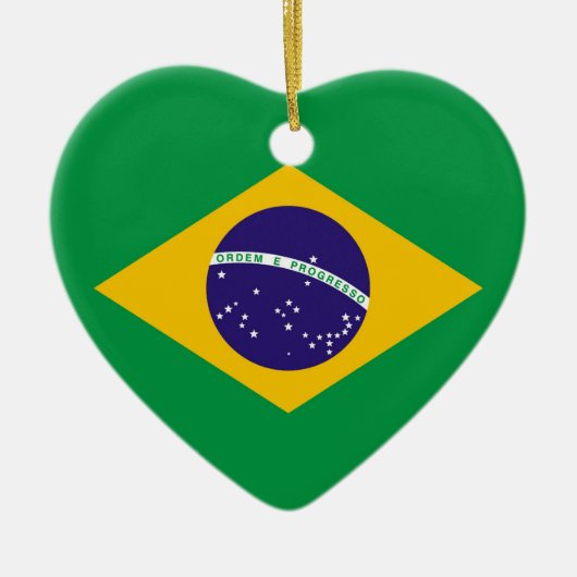 Flagge Brasiliens Bandeira do Brasil Keramikornament (Vorne)