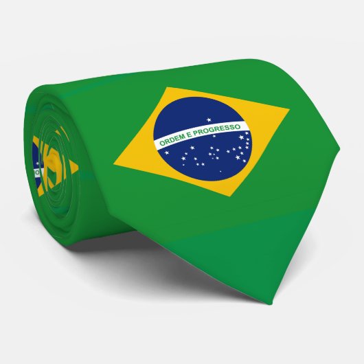 Flagge Brasiliens Bandeira do Brasil Krawatte (Gerollt)