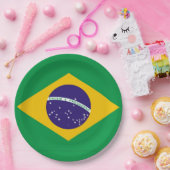 Flagge Brasiliens Bandeira do Brasil Pappteller (Party)