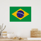 Flagge Brasiliens Bandeira do Brasil Poster (Küche)