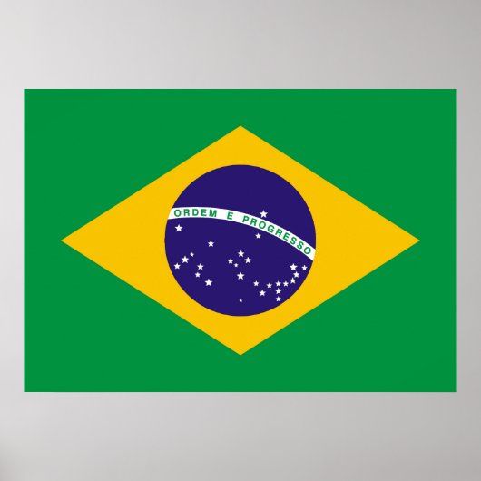 Flagge Brasiliens Bandeira do Brasil Poster (Vorne)