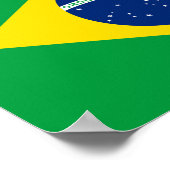 Flagge Brasiliens - Bandeira do Brasil Poster (Ecke)