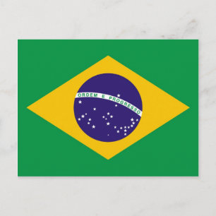 Flagge Brasiliens Bandeira do Brasil Postkarte