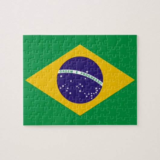 Flagge Brasiliens Bandeira do Brasil Puzzle (Horizontal)