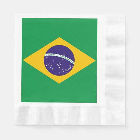 Flagge Brasiliens Bandeira do Brasil Serviette (Vorderseite)