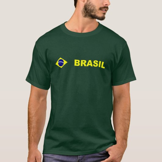 Flagge Brasiliens Bekleidung T-Shirt (Vorderseite)