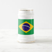 Flagge Brasiliens Bierglas (Mittel)