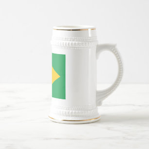 Flagge Brasiliens Bierglas