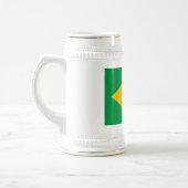 Flagge Brasiliens Bierglas (Links)