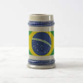 Flagge Brasiliens Bierglas (Mittel)