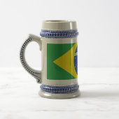 Flagge Brasiliens Bierglas (Links)