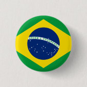 Flagge Brasiliens (Brasilien) Button (Vorderseite)