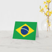 Flagge Brasiliens (Brasilien) Karte (Gelbe Blume)