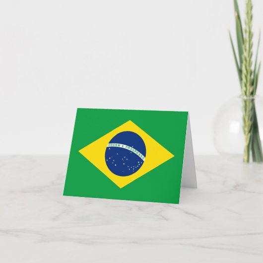 Flagge Brasiliens (Brasilien) Karte (Vorderseite)