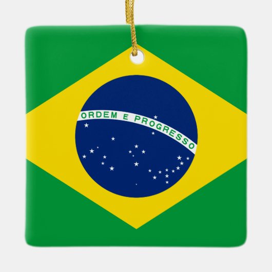Flagge Brasiliens (Brasilien) Keramikornament (Vorderseite)