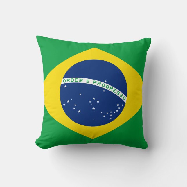 Flagge Brasiliens (Brasilien) Kissen (Vorderseite)