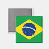 Flagge Brasiliens (Brasilien) Magnet (Vorderseite/Rückseite)