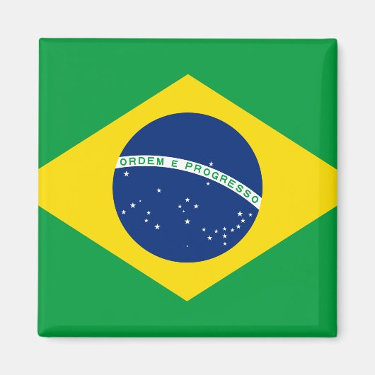 Flagge Brasiliens (Brasilien) Magnet (Vorne)