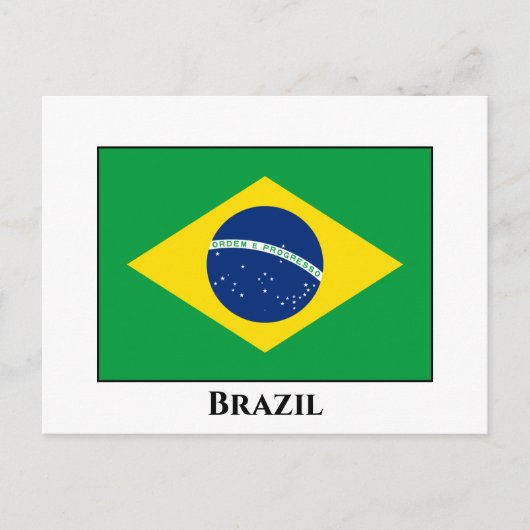 Flagge Brasiliens (Brasilien) Postkarte (Vorderseite)