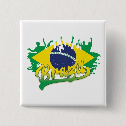 Flagge Brasiliens Button (Vorderseite)