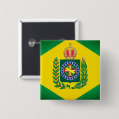Flagge Brasiliens Button (Vorne & Hinten)