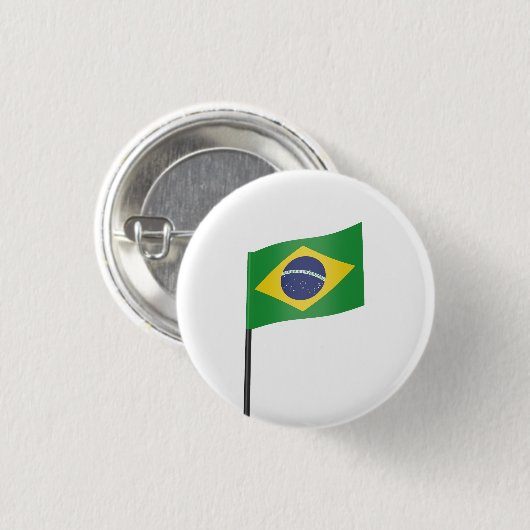 Flagge Brasiliens Button (Vorne & Hinten)