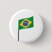 Flagge Brasiliens Button (Vorderseite)