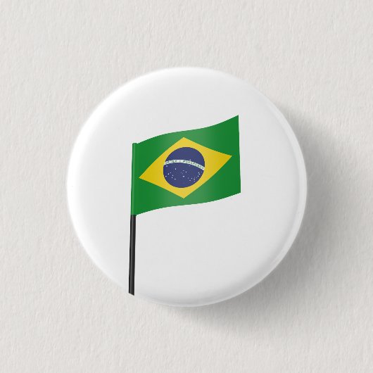 Flagge Brasiliens Button (Vorderseite)