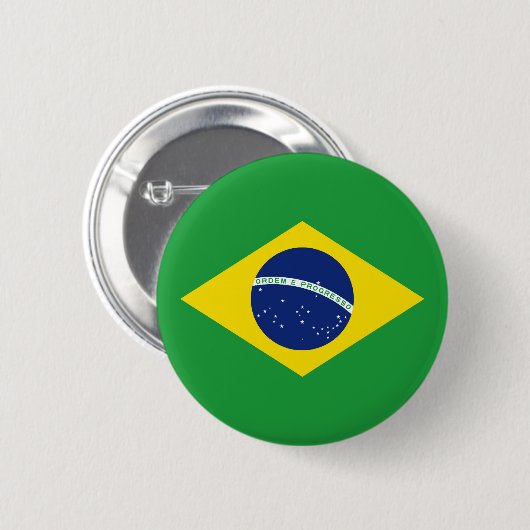 Flagge Brasiliens Button (Vorne & Hinten)