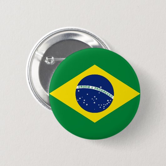 Flagge Brasiliens Button (Vorne & Hinten)