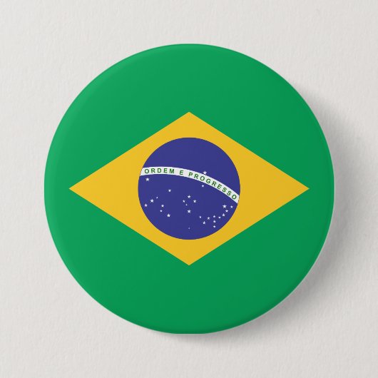 Flagge Brasiliens Button (Vorderseite)