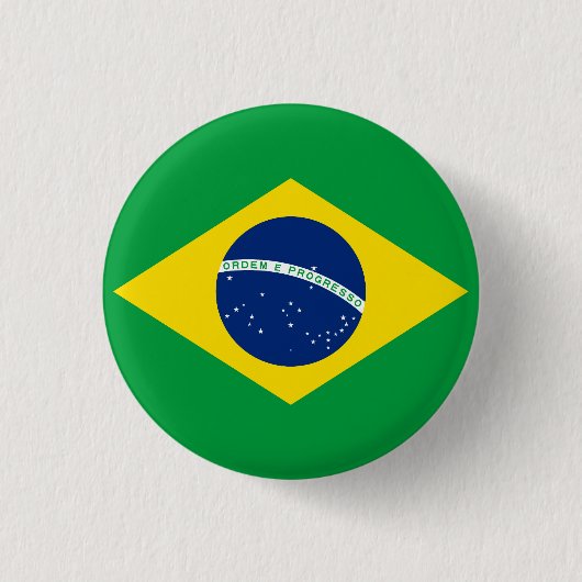 Flagge Brasiliens Button (Vorderseite)