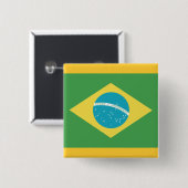 Flagge Brasiliens Button (Vorne & Hinten)