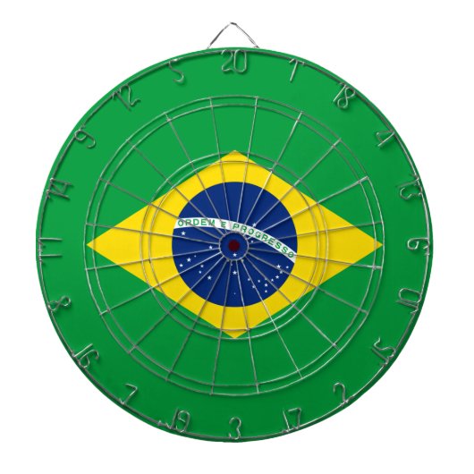 Flagge Brasiliens Dartscheibe (vorne)