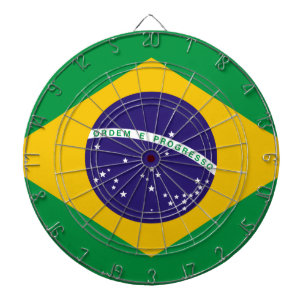 Flagge Brasiliens Dartscheibe